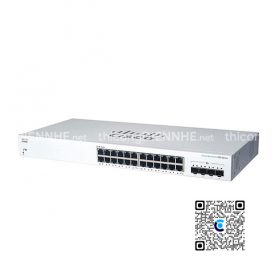 Cisco CBS220-24T-4X-EU | Switch chia mạng 24 Port Gigabit, 4 Port SFP+ 10G