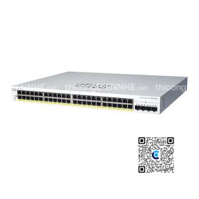 Cisco CBS220-48P-4G-EU | Switch chia mạng 48 Port PoE Gigabit Smart, 4 Port SFP 1G