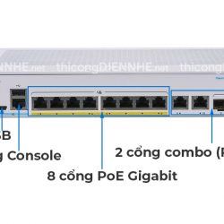 Cisco CBS350-8FP-2G-EU | Switch chia mạng 8 PoE Gigabit Port, tổng công suất 120W