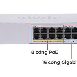 Cisco CBS110-16PP-D-EU | Switch chia mạng 16 Port Gigabit PoE Unmanaged Cisco