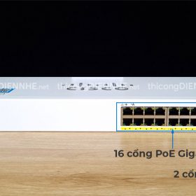 Cisco CBS220-16P-2G-EU | Switch chia mạng 16 Port PoE Gigabit Smart, 2 SFP Gigabit