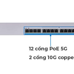 Cisco CBS350-12NP-4X-EU | Switch chia mạng 12 cổng PoE 5G Ethernet, 2 cổng combo 10G copper/SFP+, 2 cổng SFP+