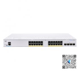 Cisco CBS350-24P-4X-EU | Switch chia mạng 24 PoE Gigabit Port, 4 cổng SFP+ 10G, tổng công suất 195W