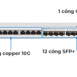 Cisco CBS350-24XTS-EU | Switch chia mạng 12 x 10G copper, 12 x 10G SFP+