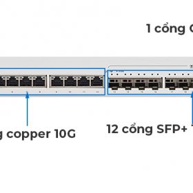 Cisco CBS350-24XTS-EU | Switch chia mạng 12 x 10G copper, 12 x 10G SFP+