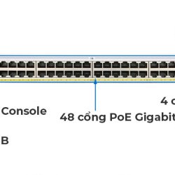 Cisco CBS350-48P-4X-EU | Switch chia mạng 48 PoE Gigabit Port, 4 cổng SFP+ 10G, tổng công suất 370W