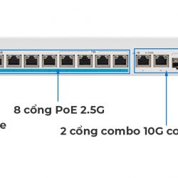 Cisco CBS350-8MP-2X-EU | Switch chia mạng 8 x 2.5G Ethernet, 2 x 10G copper/SFP+ combo