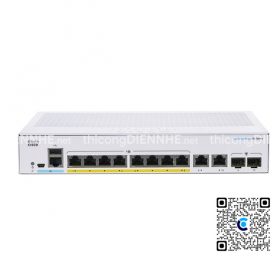 Cisco CBS350-8FP-E-2G-EU | Switch chia mạng 8 PoE Gigabit Port, tổng công suất 120W (Sao chép)