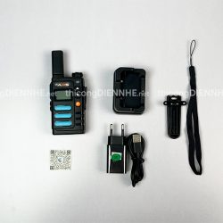 Bộ đàm Siêu nhỏ Cao cấp chính hãng ABS AB3688 gồm cả Sạc đế &USB, Hỗ trợ thoại rảnh tay