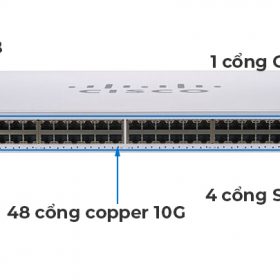 Cisco CBS350-48XT-4X-EU | Switch chia mạng 48 x 10G copper, 4 x 10G SFP+,