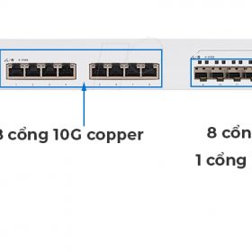 Cisco CBS350-16XTS-EU | Switch chia mạng 8 x 10G copper, 8 x 10G SFP+