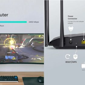 Tenda RX12 Pro | Router WiFi 6 Tốc độ 2976Mbps, 5anten 6dBi, 1Wan/3Lan Gigabit