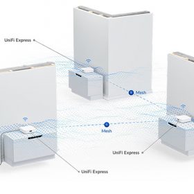 UX | Controller quản lý Cloud Gateway UniFi Express, kết nối 60 thiết bị, phủ sóng 140 m²