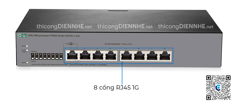 JL380A - Switch HPE OfficeConnect 1920S 8 x 1G Port
