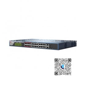 Hikvision DS-3E1326P-EI/M | Switch 24 x PoE Gigabit 400W, 2 × gigabit combos