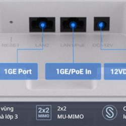 Rujie RAP2200(E) | WiFi ốp trần 1267Mbps, Tải 110user, 2 Cổng chuẩn Gigabit