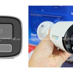 Camera thân có màu IP Hikvision DS-2CD1T47G2H-LIUF độ phân giải 4MP, Hồng ngoại 50m
