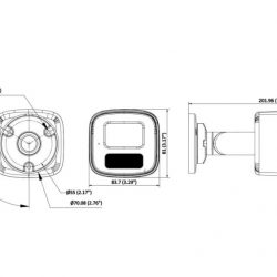 Camera thân có màu IP Hikvision DS-2CD1T47G2H-LIUF độ phân giải 4MP, Hồng ngoại 50m