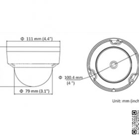 Camera cầu IP Hikvision Camera DS-2CD1121G0-I độ phân giải 2MP, Hồng ngoại 30m