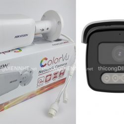 Camera thân có màu IP Hikvision DS-2CD2T47G2-LSU/SL độ phân giải 4MP, Hồng ngoại 60m