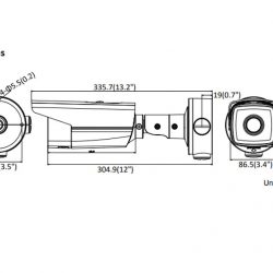 Camera thân có màu IP Hikvision DS-2CD3T43G0-4I độ phân giải 4MP, Hồng ngoại 90m