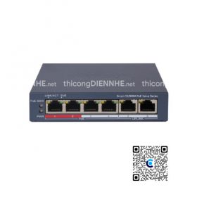 DS-3E1106P-EI/M | Switch TP-Link 4 Cổng PoE 100Mbps, 2 cổng Uplink 100Mbps, tổng công suất 50W