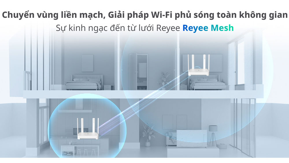 Rujie RG-EW1800GX Pro | Router WiFi 6 Tốc độ 1800Mbps, 4anten 6dBi, 1Wan/4Lan Gigabit 