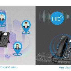 Điện thoại IP Fanvil X301 hỗ trợ 2 tài khoản SIP, 2 cuộc gọi đồng thời