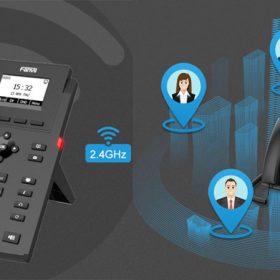 Điện thoại IP Fanvil X301W hỗ trợ 4 tài khoản SIP, danh bạ 1000 số