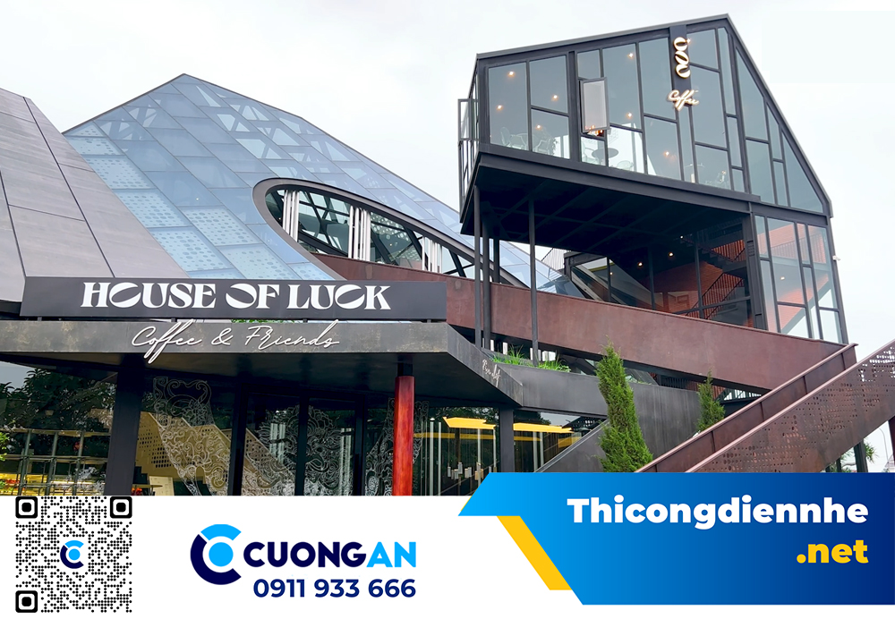 Thi công hệ thống điện nhẹ House of Luck Thuỷ Nguyên, 4 tầng quy mô 500m2