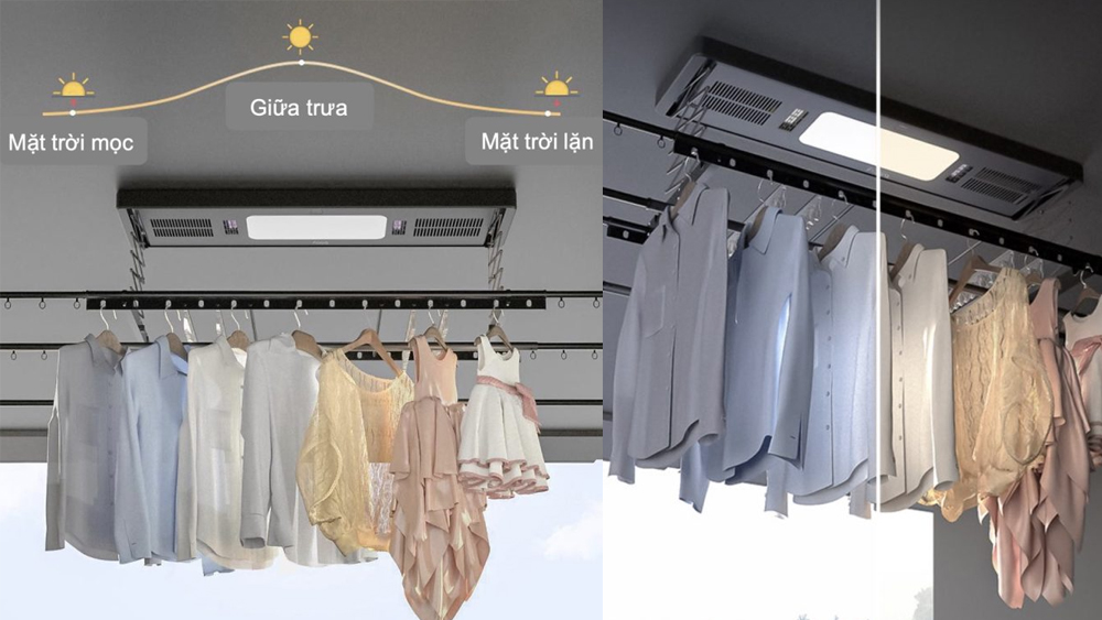 Aqara H1 | Giàn phơi đồ thông minh, tích hợp sấy khô và khử trùng
