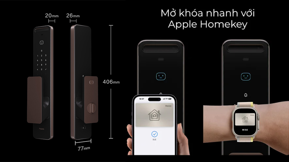 Aqara D200i |  Khóa cửa thông minh tương thích Apple Homekit