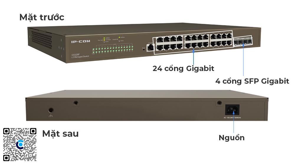 G5328F | Switch 28 Cổng Cloud L3 Managed IP-COM