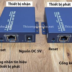 Bộ chuyển đổi HDMI-2 Lan 120m 1080P truyền xa 12m với cáp Cat6