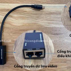 Bộ chuyển đổi HDMI-2 Lan (30m) 1080P truyền xa 30m với cáp Cat6