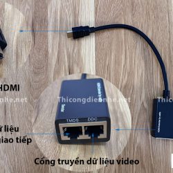 Bộ chuyển đổi HDMI-2 Lan (30m) 1080P truyền xa 30m với cáp Cat6