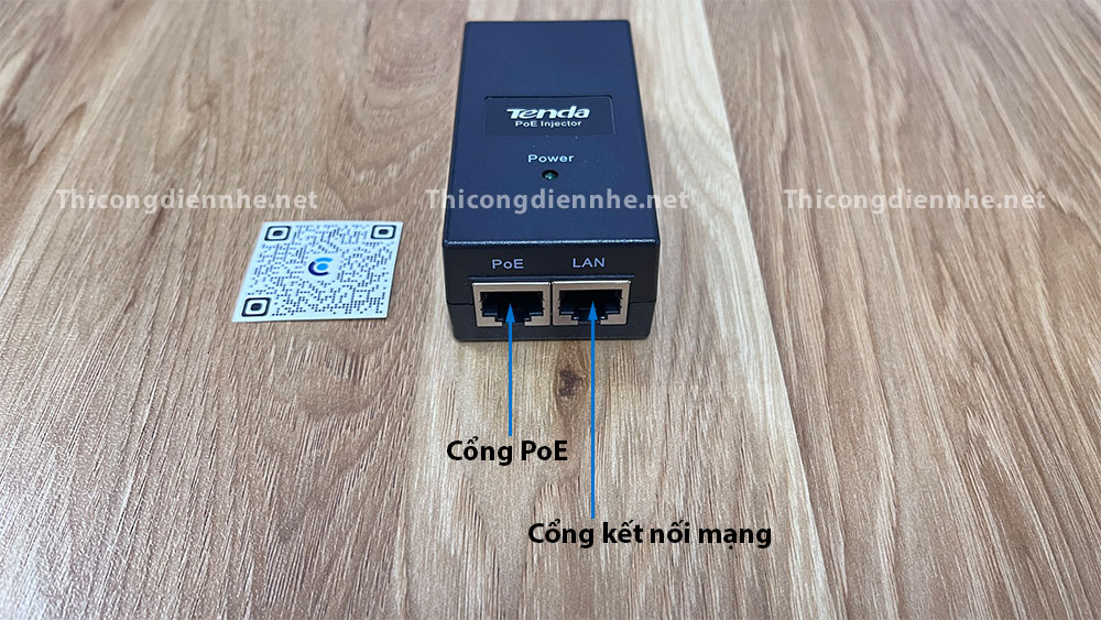 Adapter PoE Tenda PoE15F AF Cổng 100Mbps 48V cho WiFi